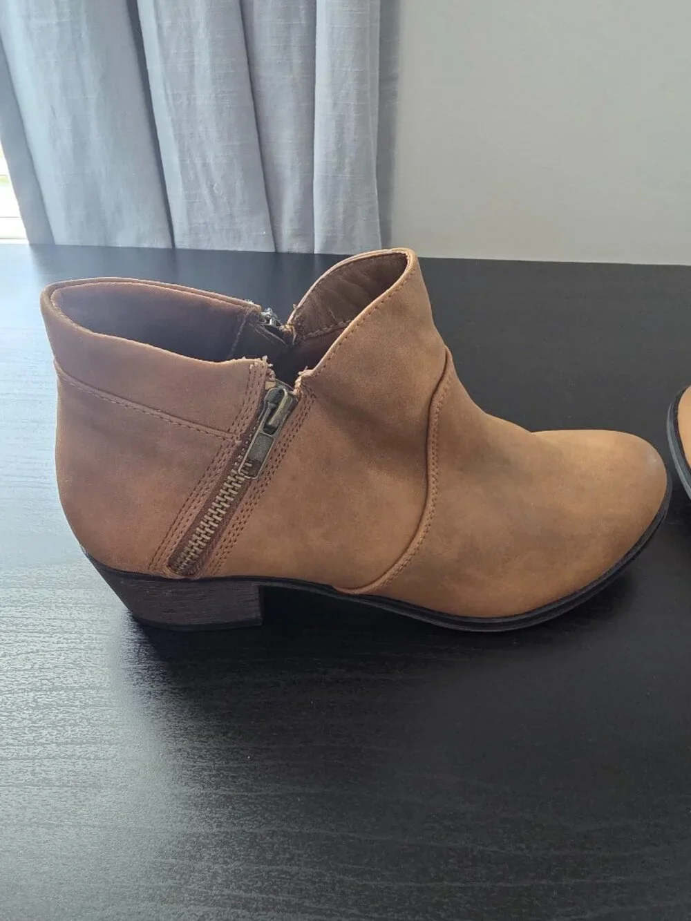 American Rag Brown Zipper Detail Ankle Boot - Size 6.5